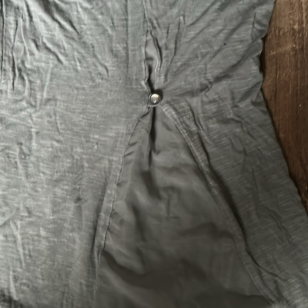 Eyeshadow  Blue Puff Sleeve Ruched Blouse - Picture 3 of 6